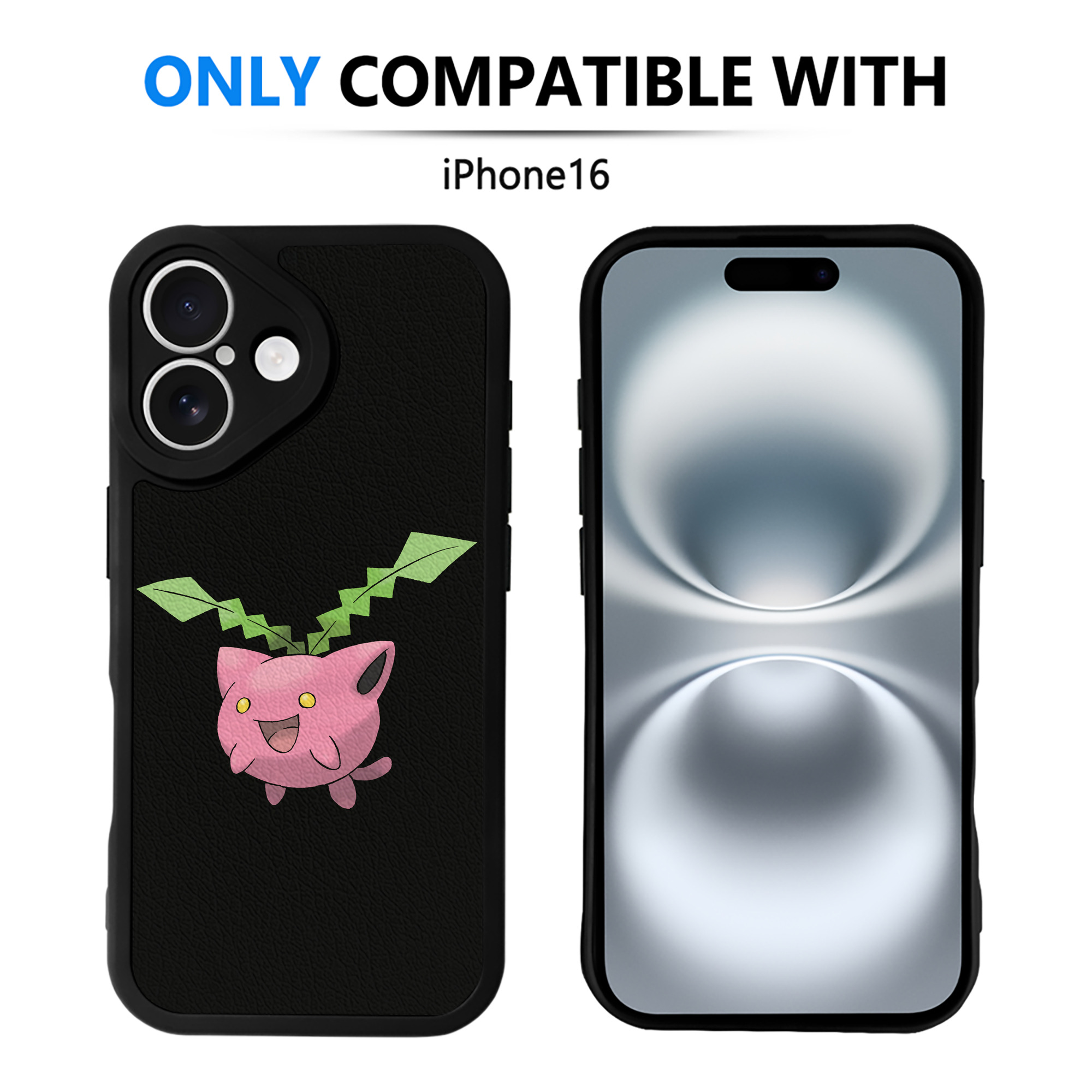（画像用） ポケットモンスター Pokémon 【iPhone 16シリーズ対応】シリコンスマホケース（レザー調） 材質：シリコン